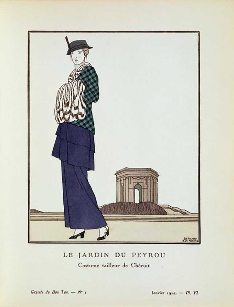 LE JARDIN DU PEYROU / Costume tailleur de Chéruit de Bernard Boutet de Monvel