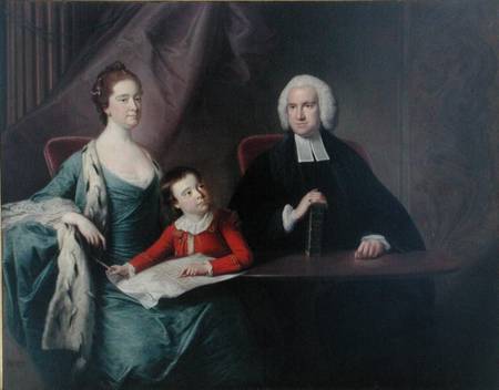 Portrait of Rev. John Fountayne (1741-1802) of Melton-on-the-Hill, his Wife, Ann and their Son, Thom de Bernard Downes