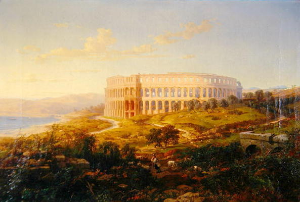 The Arena in Pola (oil on canvas) de Bernard Friedler