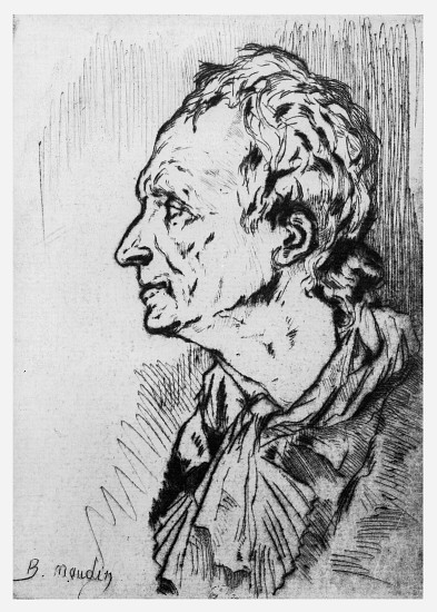 Portrait of Diderot, illustration for Rameaus Nephew, by Denis Diderot de Bernard Naudin