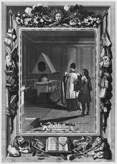 Illustration from ''Le Lutrin'' Nicolas Boileau, known as Boileau-Despreaux, 4th canto, published in de Bernard Picart