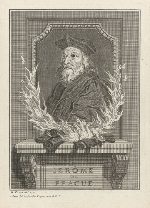 Portrait of Jerome of Prague de Bernard Picart