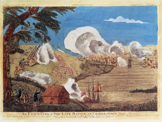 An exact view of the late Battle at Charlestown on 17th June 1775 de Bernard Romans