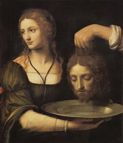 Salome receives the head of Johannes of the Täufer de Bernardino Luini