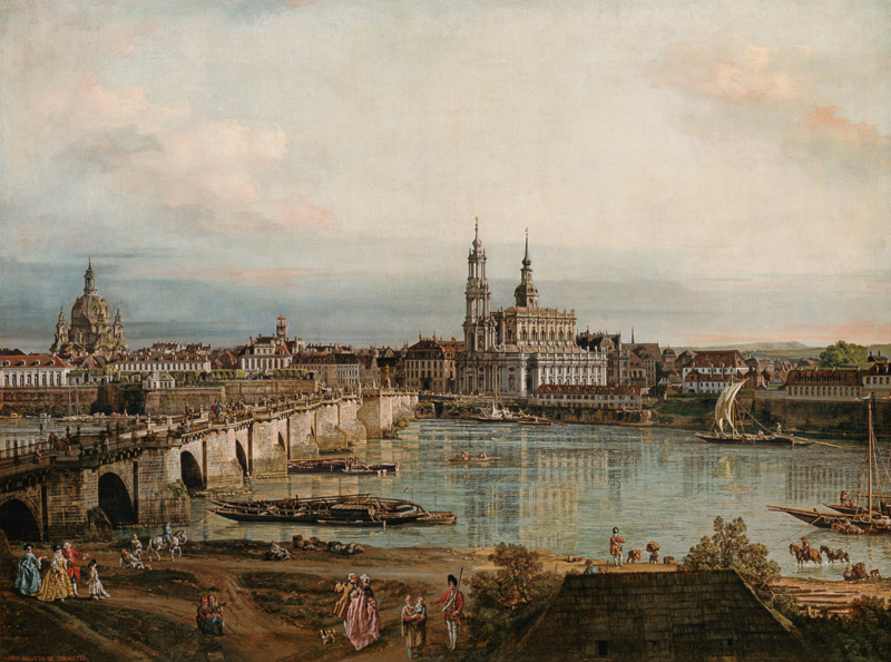 Vista del viejo pueblo de Dresden de Bernardo Bellotto