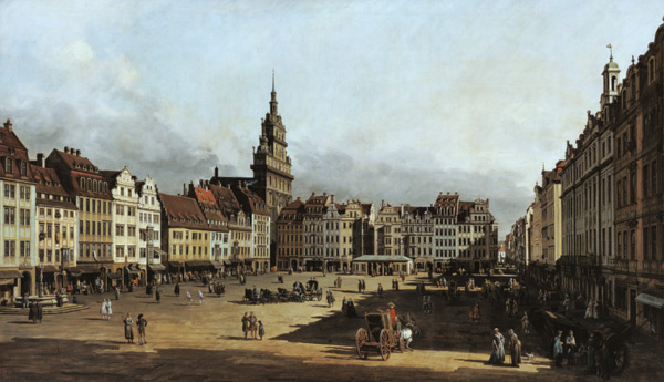 The alto market in Dresden from the lock lane. de Bernardo Bellotto