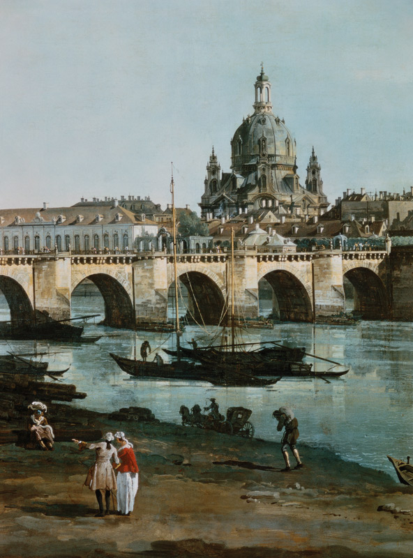 Dresden from right bank of Elbe, Bellotto de Bernardo Bellotto