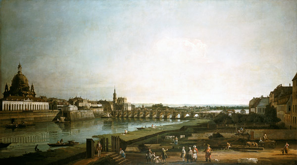 Dresden from right bank of Elbe, Bellotto de Bernardo Bellotto