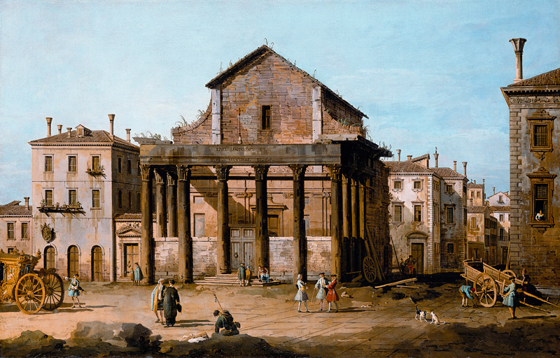 Rom: Das Forum mit dem Tempel des Antoninus und der Faustina. de Bernardo Bellotto