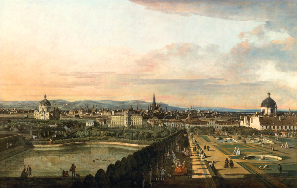 View of Vienna from Belvedere de Bernardo Bellotto