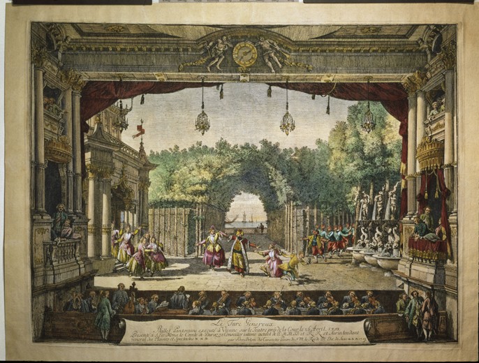 Ballet "Le Turc Généreux" in the Vienna Burgtheater de Bernardo Bellotto