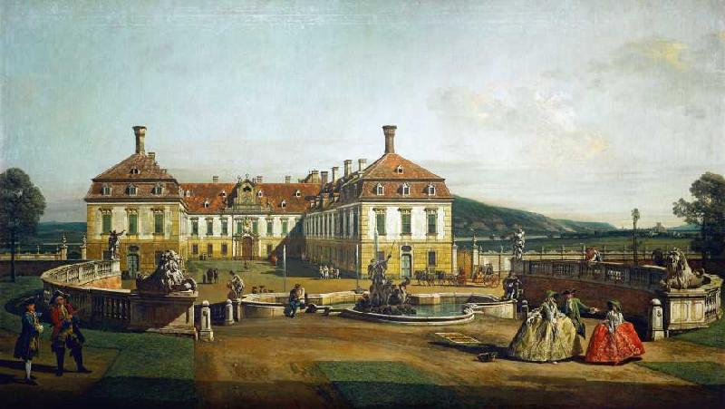 Das kaiserliche Lustschloß Schloßhof, Ehrenhofseite de Bernardo Bellotto