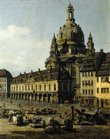 The new market in Dresden of Moritz -- Strasse out de Bernardo Bellotto