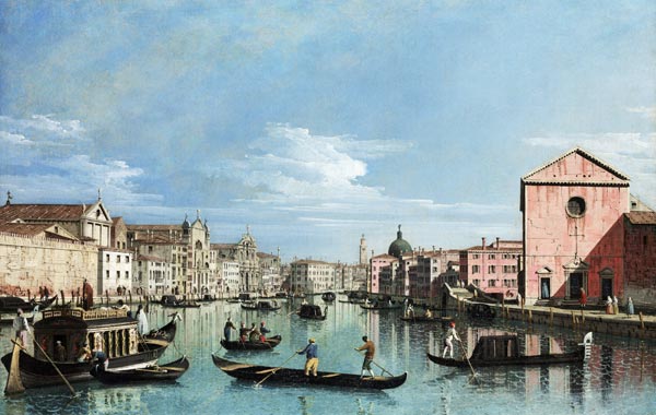 Venice. Upper Reaches of the Grand Canal facing Santa Croce de Bernardo Bellotto