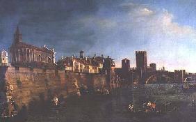 View of Verona with the Castello Vecchio and the Ponte Vecchio