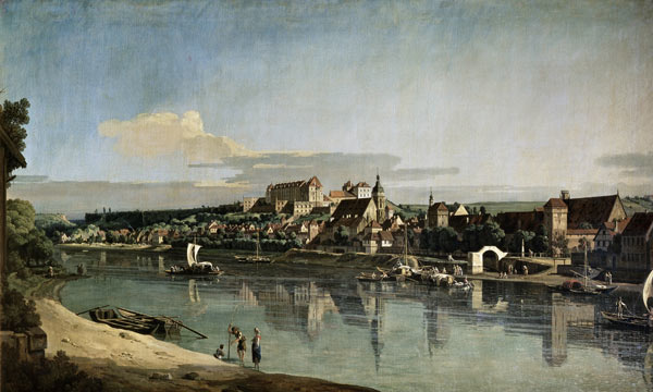View of Pirna from the right bank of the Elba de Bernardo Bellotto