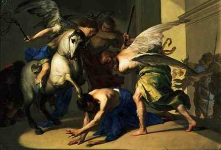 The Expulsion of Heliodorus from the Temple de Bernardo Cavallino