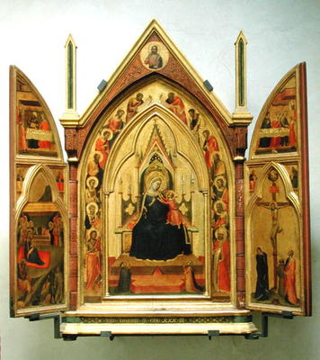 Madonna and Child with Saints (tempera on panel) de Bernardo Daddi