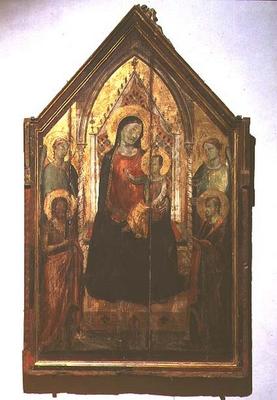 Madonna and Child enthroned with Saints (tempera on panel) de Bernardo Daddi
