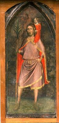 St. Christopher (tempera on panel) de Bernardo Daddi