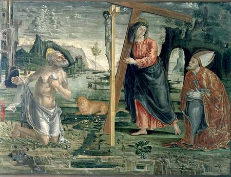 Christ carrying the Cross with St. Augustine and St. Jerome de Bernardo Parentino