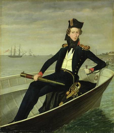 Portrait of a Young Danish Naval Officer de Bernhard Axel Bendixen