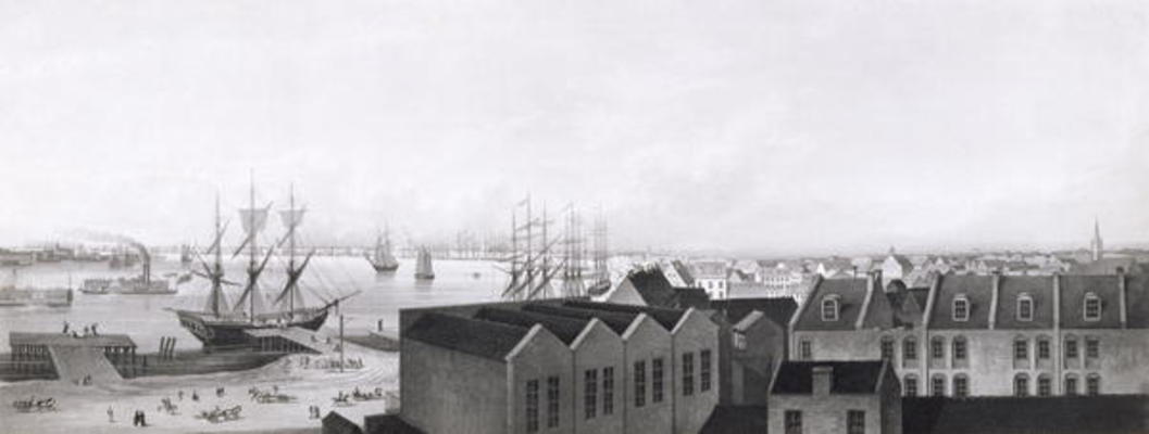 View of New Orleans taken from the Lower Cotton Press, 1860 (aquatint) de Bernhard J. Dondorf