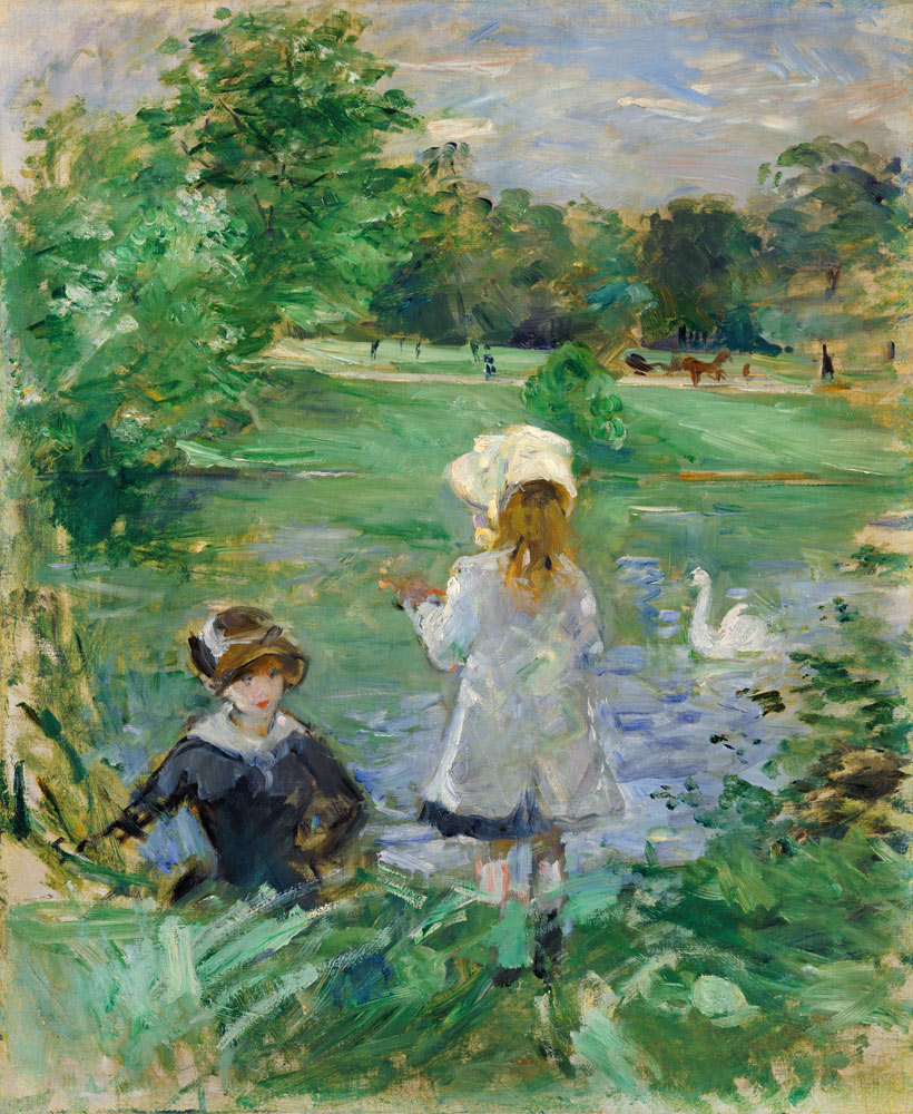 Junto a un lago de Berthe Morisot
