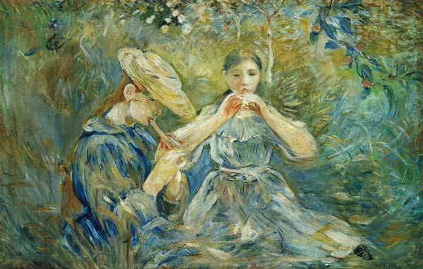 The flute concert in the garden de Berthe Morisot