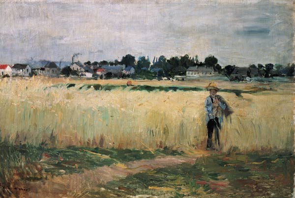 In the Wheatfield at Gennevilliers de Berthe Morisot