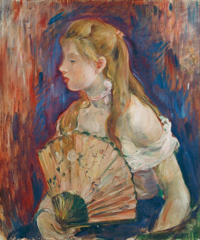 Young Girl with a Fan de Berthe Morisot