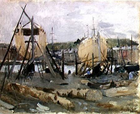 Boat building de Berthe Morisot