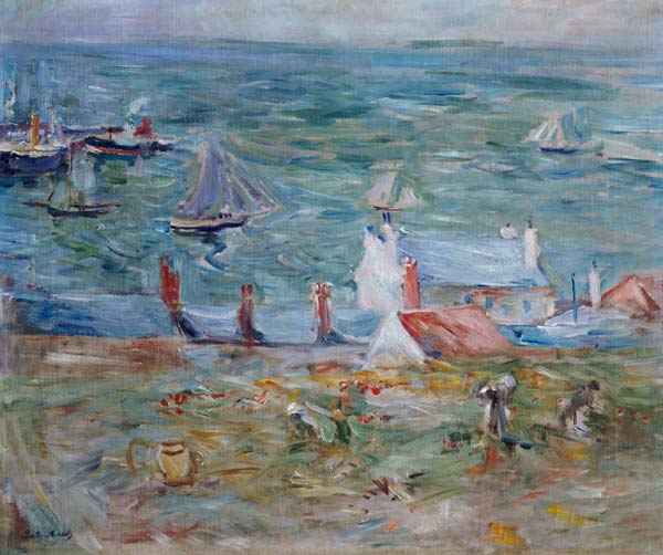 The Port of Gorey on Jersey de Berthe Morisot