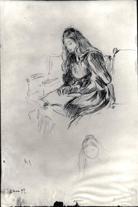 Julie Manet (1878-1966) reading de Berthe Morisot