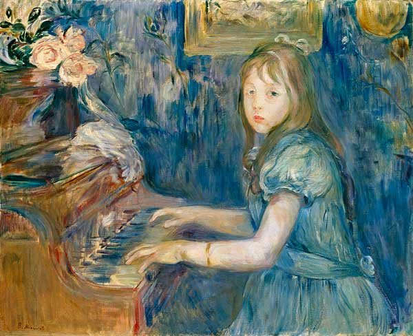 Lucie Leon at the Piano de Berthe Morisot