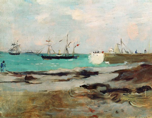 The Entrance to the Port of Boulogne de Berthe Morisot
