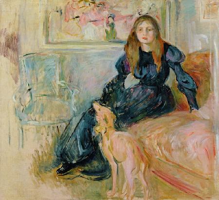 Julie Manet (1878-1966) and her Greyhound Laerte