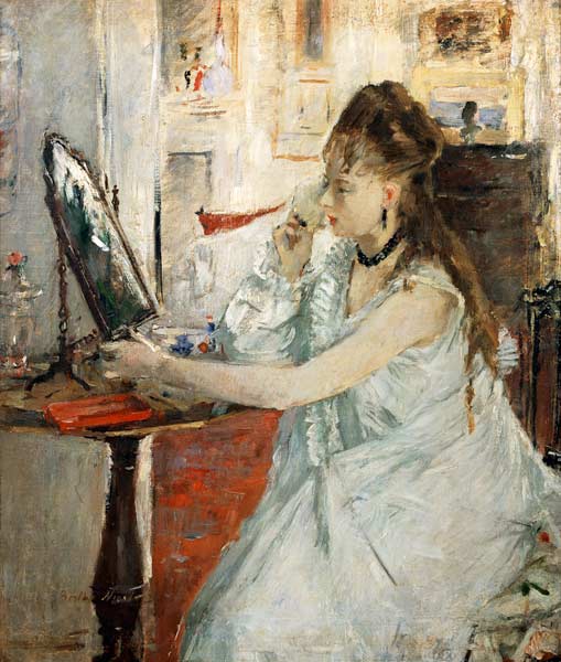 Young Woman Powdering her Face de Berthe Morisot