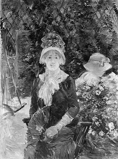 Young Woman in a Garden de Berthe Morisot