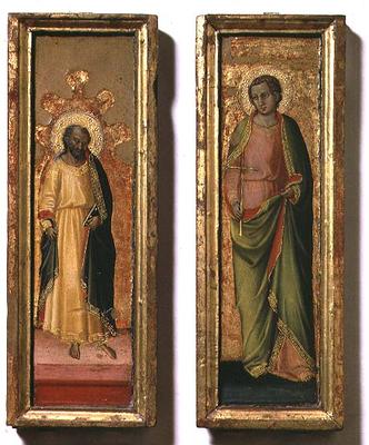 St. Peter and St. Paul (tempera on panel) de Bicci  di Lorenzo
