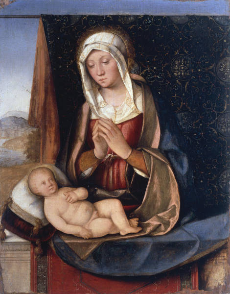 Boccaccino / Mary Worshipping Child de Boccaccio Boccaccino