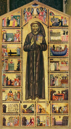 Tafelbild: Der hl. Franziskus von Assisi. - de Bonaventura Berlinghieri