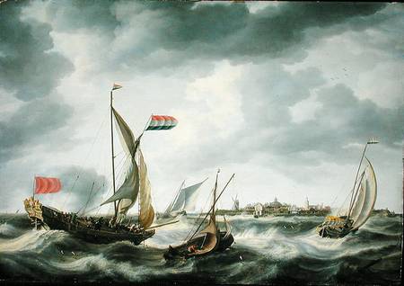 Ships at Sea de Bonaventura Peeters