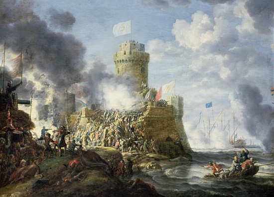 Turks Storming a Seaport de Bonaventura Peeters