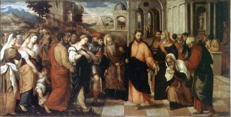 The Adulterer and the Redeemer (panel) de Bonifacio  Veronese