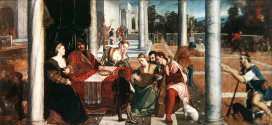 Lazarus the Beggar, c.1543-45 (oil on canvas) de Bonifacio  Veronese