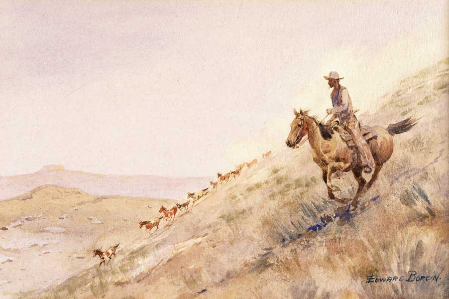 Rounding Up Horses de Edward Borein