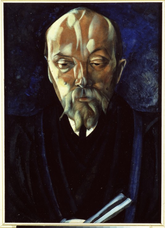 Portrait of the artist Nicholas Roerich (1874-1947) de Boris Dimitrijew. Grigorjew