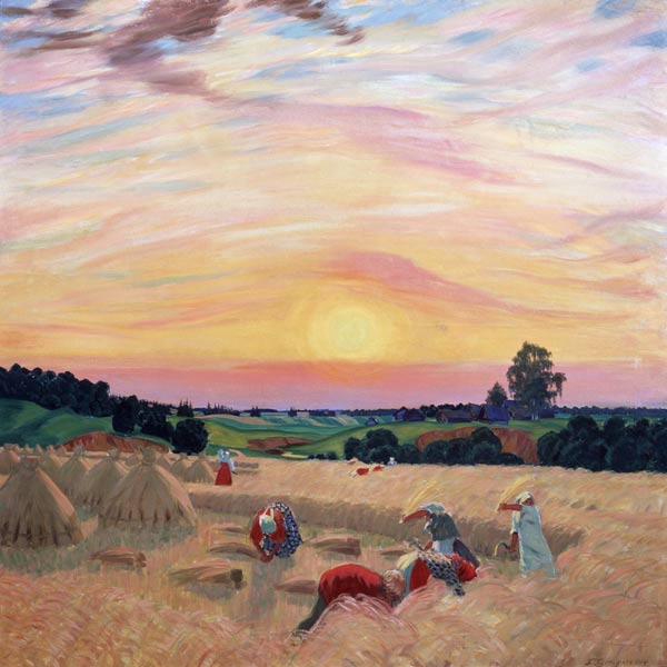 The Harvest de Boris Michailowitsch Kustodiew