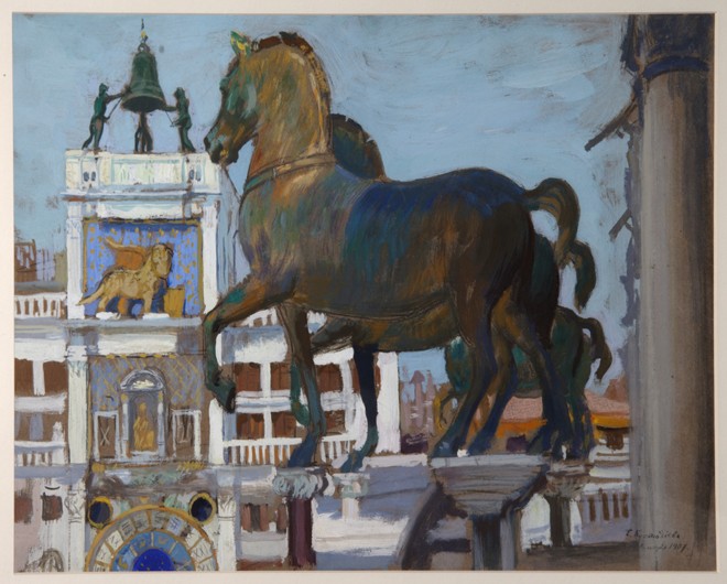 The Horses of San Marco de Boris Michailowitsch Kustodiew